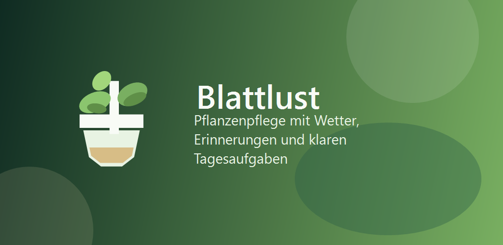 Feature-Graphic der Blattlust App